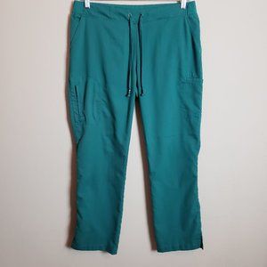 Grey's Anatomy Hunter Green 6-Pocket Straight Leg Cargo Scrub Pants Large
